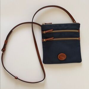 Dooney & Bourke Navy and Brown Crossbody Bag